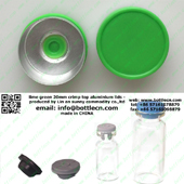 lime green 20mm crimp top aluminium lids for glass bottle FC20-31P